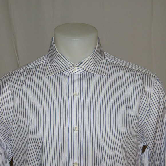 Castangia French Cuff Striped Dress Shirt 16.5 - Picture 4 of 10